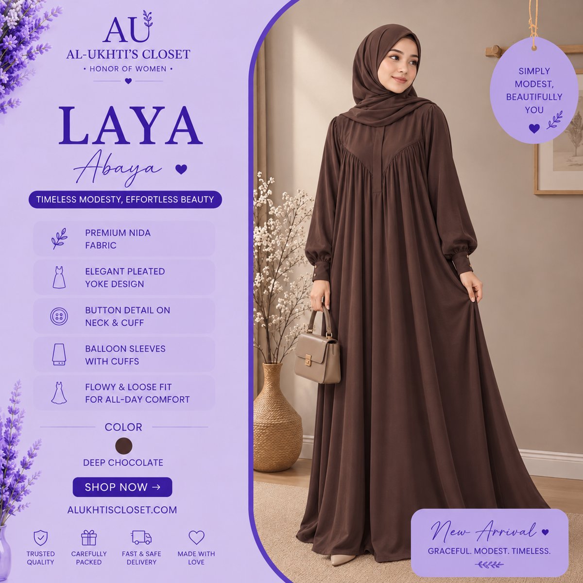 Laya Abaya full length modest daily wear